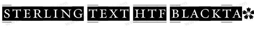 Sterling Text HTF BlackTa字体转换
